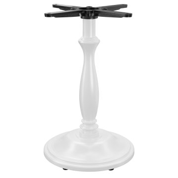 Duke | Gusseisen Tischgestell | Weiß | Fuß: Ø 40 cm | Säule: 17,5 x 73,5 cm