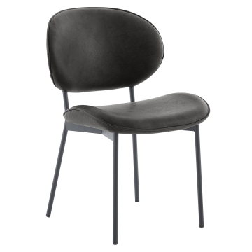 Ebba | Bistro Chair | Black | Leather