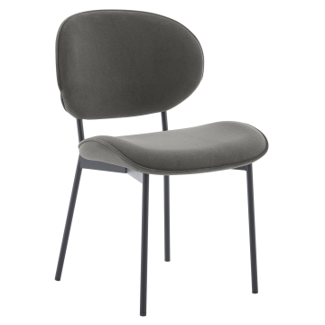 Ebba | Bistro Chair | Grey | Velvet
