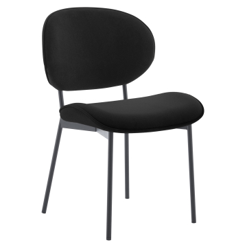 Ebba | Bistro Stuhl | Schwarz | Samt