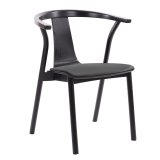 Ella | Bistro Wooden Chair | Velvet Seat | Grey
