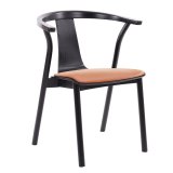 Ella | Bistro Wooden Chair | Velvet Seat | Orange