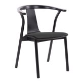 Ella | Bistro Wooden Chair | Velvet Seat | Black