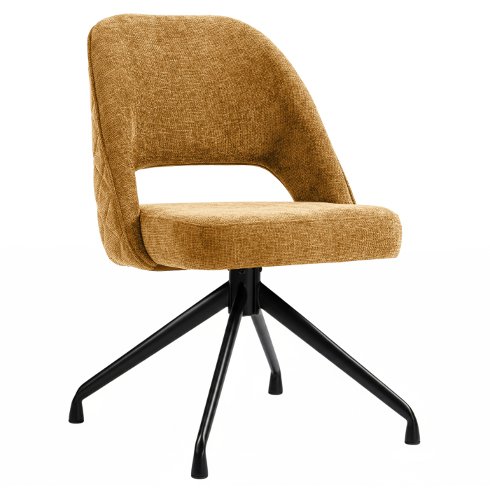 Eliana | Hotel Stuhl | Honig Braun | Stoff/Textil | Drehfuß