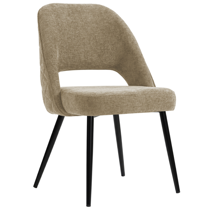 Eliana | Hotel Stuhl | Taupe | Stoff/Textil