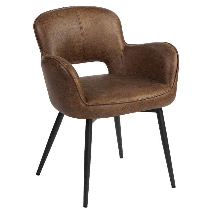 ELIF | Fauteuil d'hôtel | Cuir | Marron