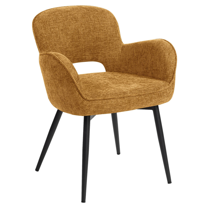 ELIF | Chaise d'hôtel | Tissu | Brun miel