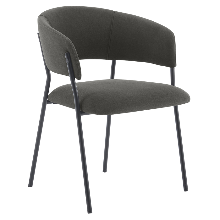 Elsa | Bistro Stuhl | Grau | Samt