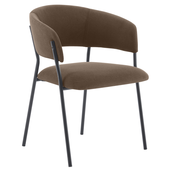 Elsa | Bistro Stol | Brun | Samt