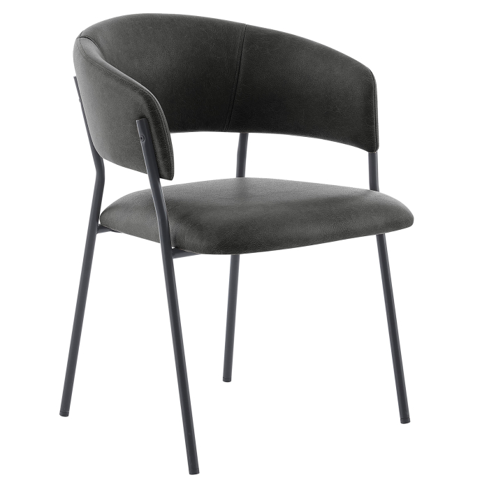 Elsa | Bistro Stol | Sort | Læder