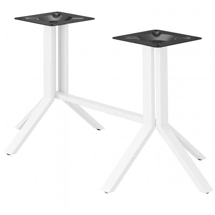 ELVAS | Bistro Kaksinkertainen Pöytätukirakenne | L:S 118/128 x 105cm | Valkoinen