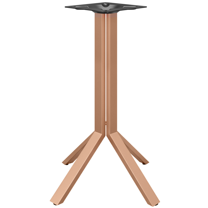 ELVAS | Bistro table base | Copper | 4 legs | Column: 105 cm