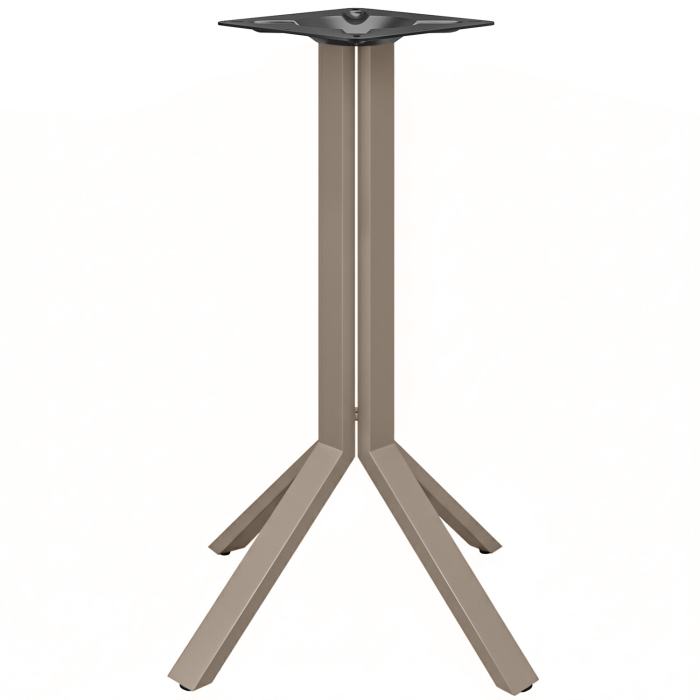 ELVAS | Structure de table bistrot | Taupe | 4 pieds | Colonne : 105 cm