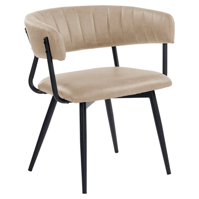 Elin | Hotellstol | Beige | Läder