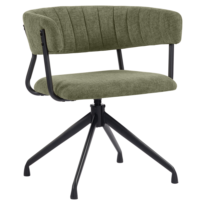 Elin | Hotellstol | Grønn | Stoff/Tekstil | Svingbar base