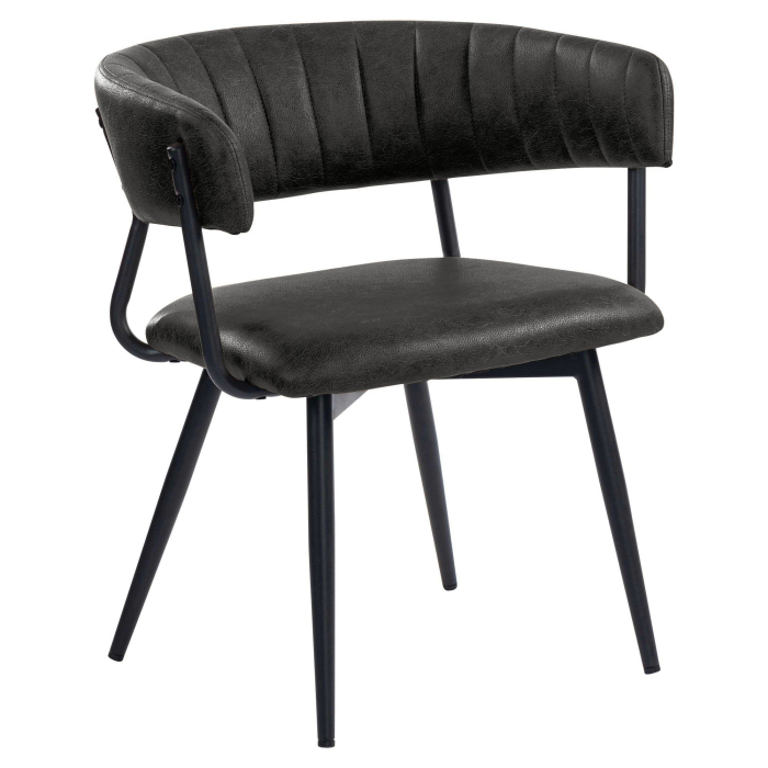 Elin | Hotellstol | Svart | Läder