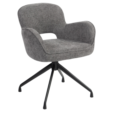 ELIF | Hotel Stuhl | Stoff/Textil | Grau | Drehfuß