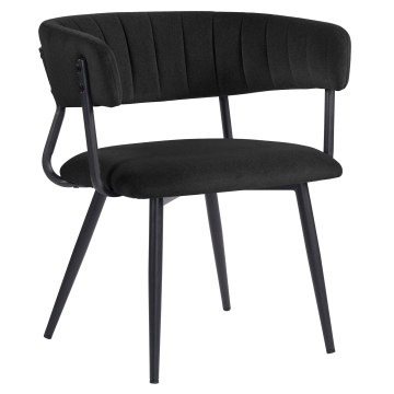 Elin | Hotel Chair | Black | Velvet | Black Frame