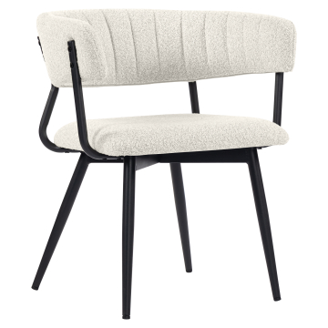 Elin | Hotel Chair | Cream | Teddy Fabric