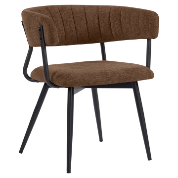 Elin | Hotellstol | Brun | Tyg/Textil