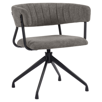 Elin | Hotellstol | Grå | Stoff/Tekstil | Svingbar base