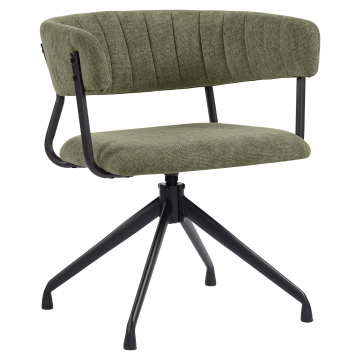 Elin | Hotellstol | Grön | Tyg/Textil | Vridbar bas
