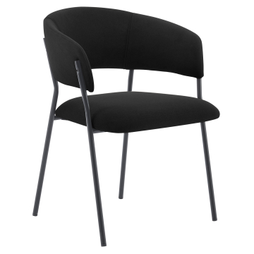 Elsa | Bistro Stuhl | Schwarz | Samt
