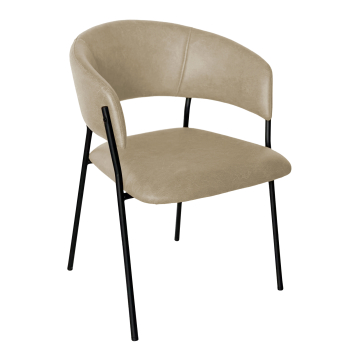 Elsa | Sedia Bistro | Beige | Pelle