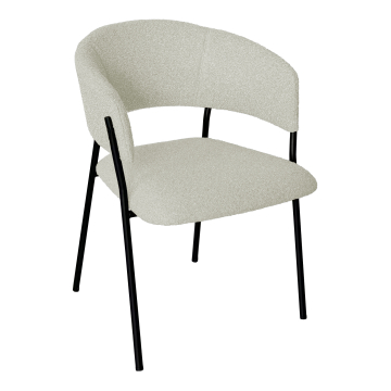 Elsa | Sedia Bistro | Beige | Tessuto Teddy