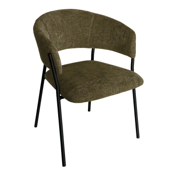 Elsa | Sedia Bistro | Marrone | Stoffa/Textile