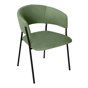 Elsa | Sedia Bistro | Verde | Velluto