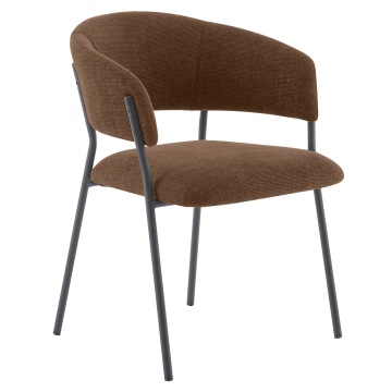Elsa | Bistro Chair | Brown | Fabric/Textile