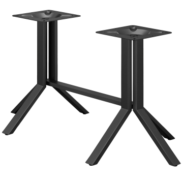 ELVAS | Bistro Doppel Tischgestell | Höhe: 72 cm | Fuß: 118 x 68 cm | Schwarz