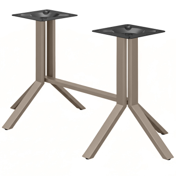 ELVAS | Bistro Doppel Tischgestell | Höhe: 72 cm | Fuß: 118 x 68 cm | Taupe