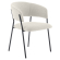 Elsa | Fauteuil de bistrot | Crème | Tissu Teddystoff