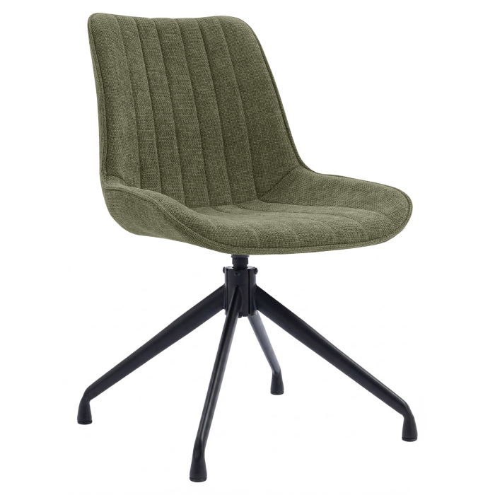 EMILY | Hotel Chair | Fabric/Textile | Green | Swivel Base