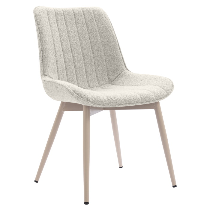 EMILY | Hotel Chair | Teddy Fabric | Cream