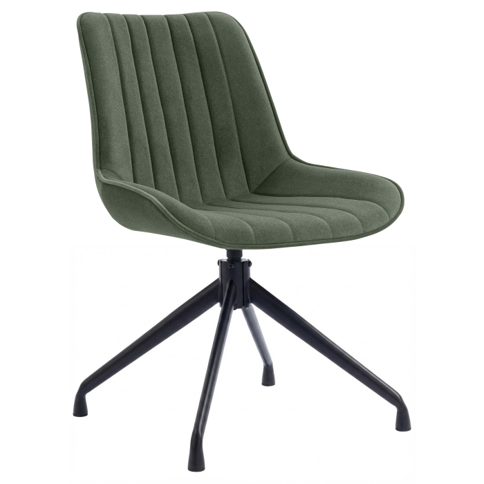 EMILY | Hotel Chair | Velvet | Green | Swivel Base
