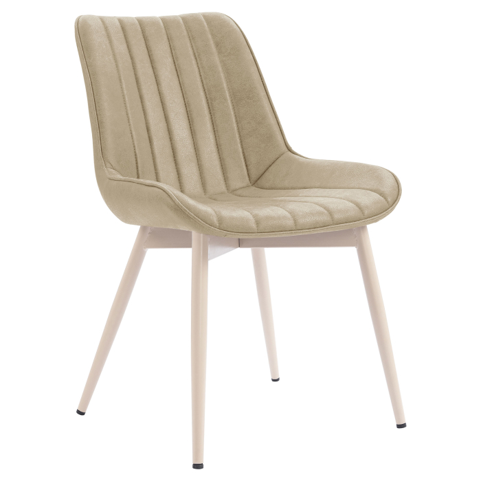 EMILY | Hotel Stuhl | Leder | Beige