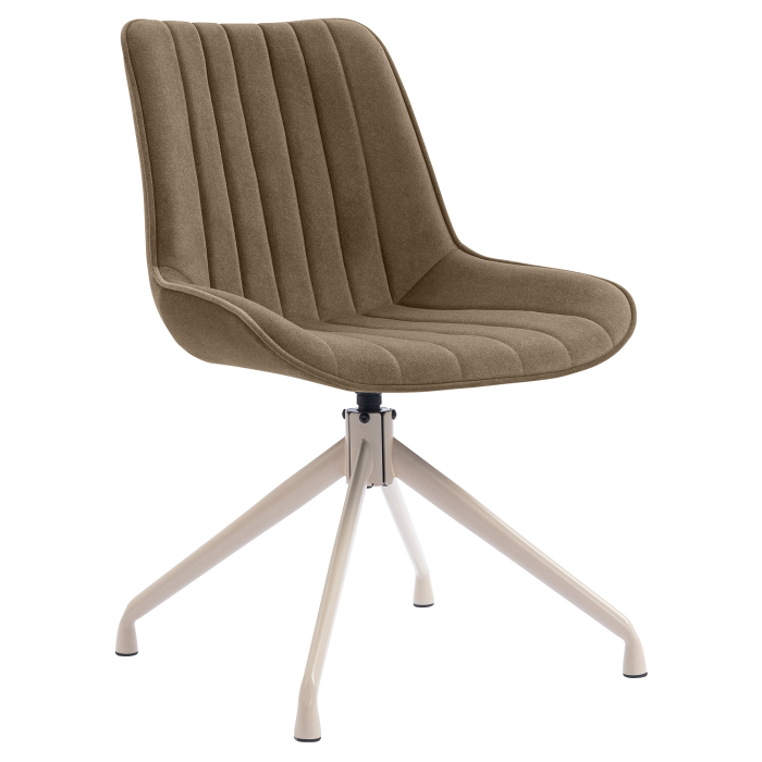 EMILY | Hotellstol | Sammet | Taupe | Vridbar bas