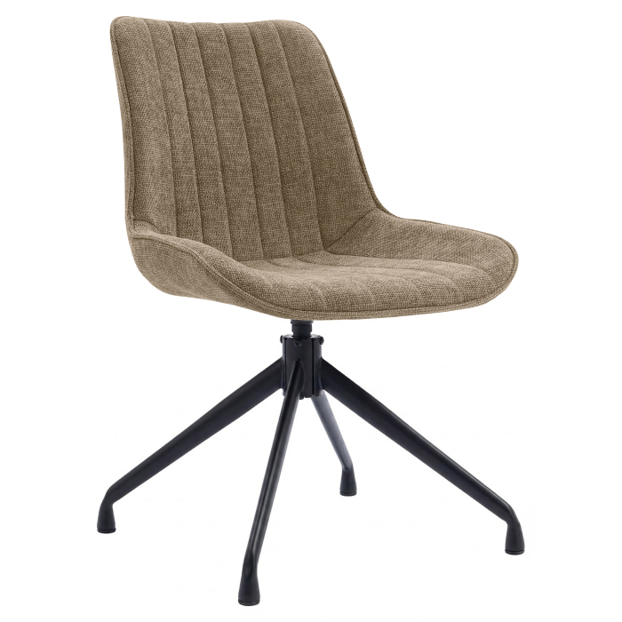 EMILY | Hotellstol | Stoff/Tekstil | Taupe | Svingbar base