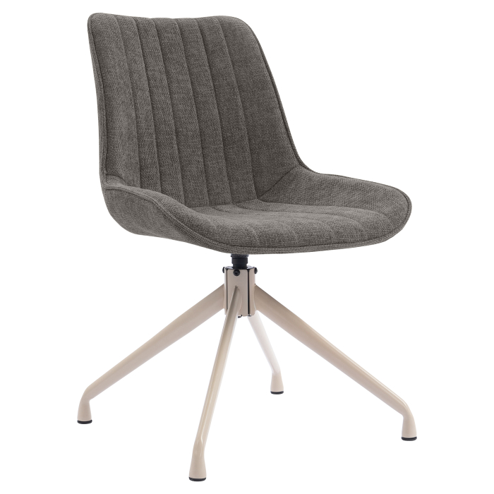 EMILY | Hotellstol | Tyg/Textil | Grå | Vridbar bas