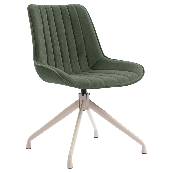 EMILY | Hotelstoel | Fluweel | Groen | Draaivoet