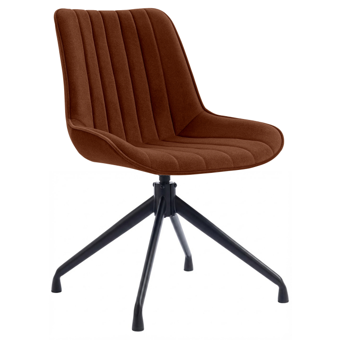 EMILY | Sedia da hotel | Velluto | Bronzo rosso | Base girevole