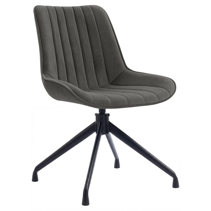 EMILY | Sedia da hotel | Velluto | Grigio | Base girevole