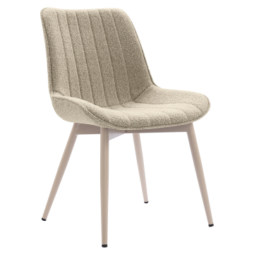 EMILY | Hotel Chair | Teddy Fabric | Beige