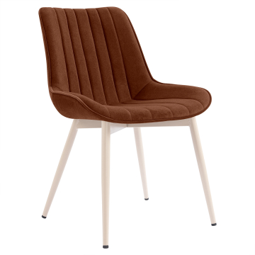 EMILY | Hotel Stuhl | Samt | Rot Bronze