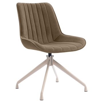 EMILY | Hotellstol | Fløyel | Taupe | Svingbar base