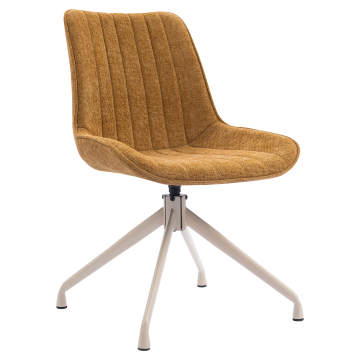 EMILY | Hotellstol | Stoff/Tekstil | Honningbrun | Svingbar base