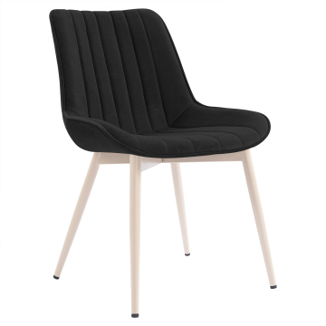 EMILY | Hotelstoel | Fluweel | Zwart